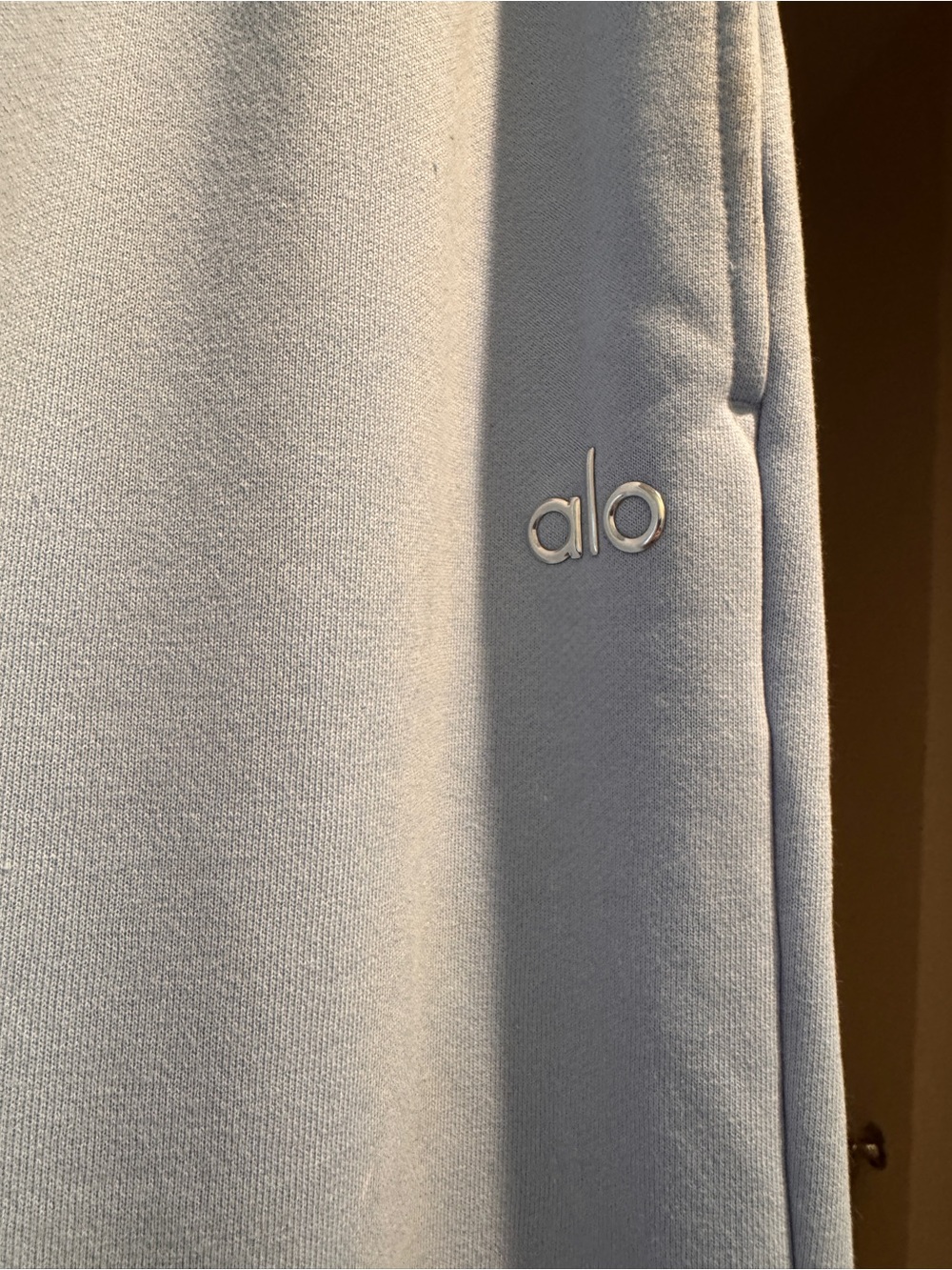 Alo Accolade Straight Leg Sweatpant - Seashell Blue - Picture 2 of 3